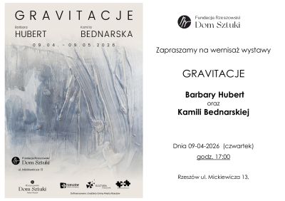 Zaproszenie na wernisaż - Barbara Hubert i Kamila Bednarska